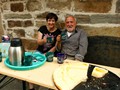 Stärkung mit Kaffee und Kuchen