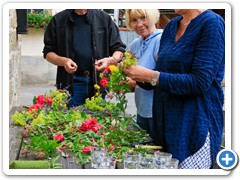 Blumenschmuck für die ca. 100 Tische