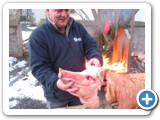 am Spieß und ziemlich Kopflos