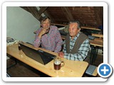 während an den alten Dorffotos gearbeitet wird mit Ernst Geuß, dem letzten Bürgermeister von Unfinden